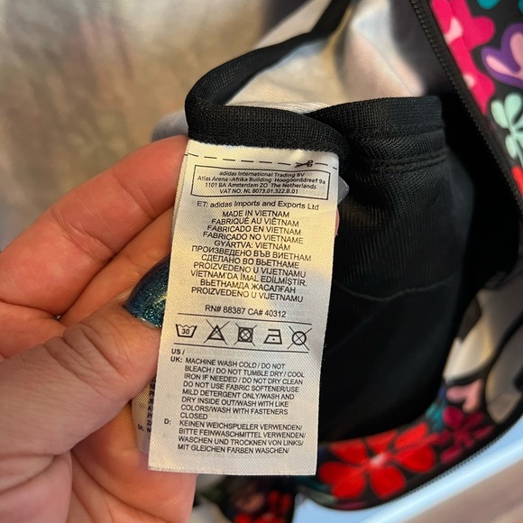 Adidas Originals Red Bomber Jacket with Graphic Design - Picture 5 of 8